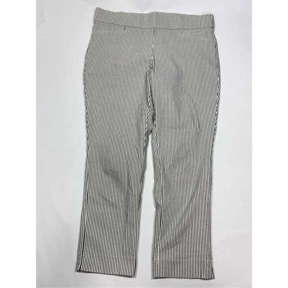 Anne Klein cropped pull on stripe pant size 12 - Picture 1 of 8
